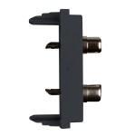 Zásuvka audio, 1M, 2x RCA, matná černá