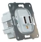 Zásuvka USB nabíjecí dvojitá, 5V, 2A, výkonový díl
