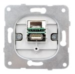 Zásuvka USB typ A průchozí, female/female