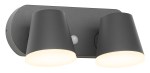 Zeta LED Round Double PIR 20W 1300lm 3000K IP54 antracit