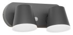 Zeta LED Round Double PIR 20W 1300lm 3000K IP54 antracit