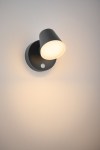 Zeta LED Round Single PIR 12,5W 800lm 3000K IP54 antracit