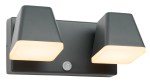Zeta LED Square Double PIR 20W 1300lm 3000K IP54 antracit
