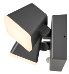 Zeta LED Square Double PIR 20W 1300lm 3000K IP54 antracit