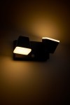 Zeta LED Square Double PIR 20W 1300lm 3000K IP54 antracit